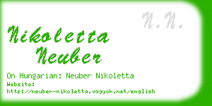 nikoletta neuber business card